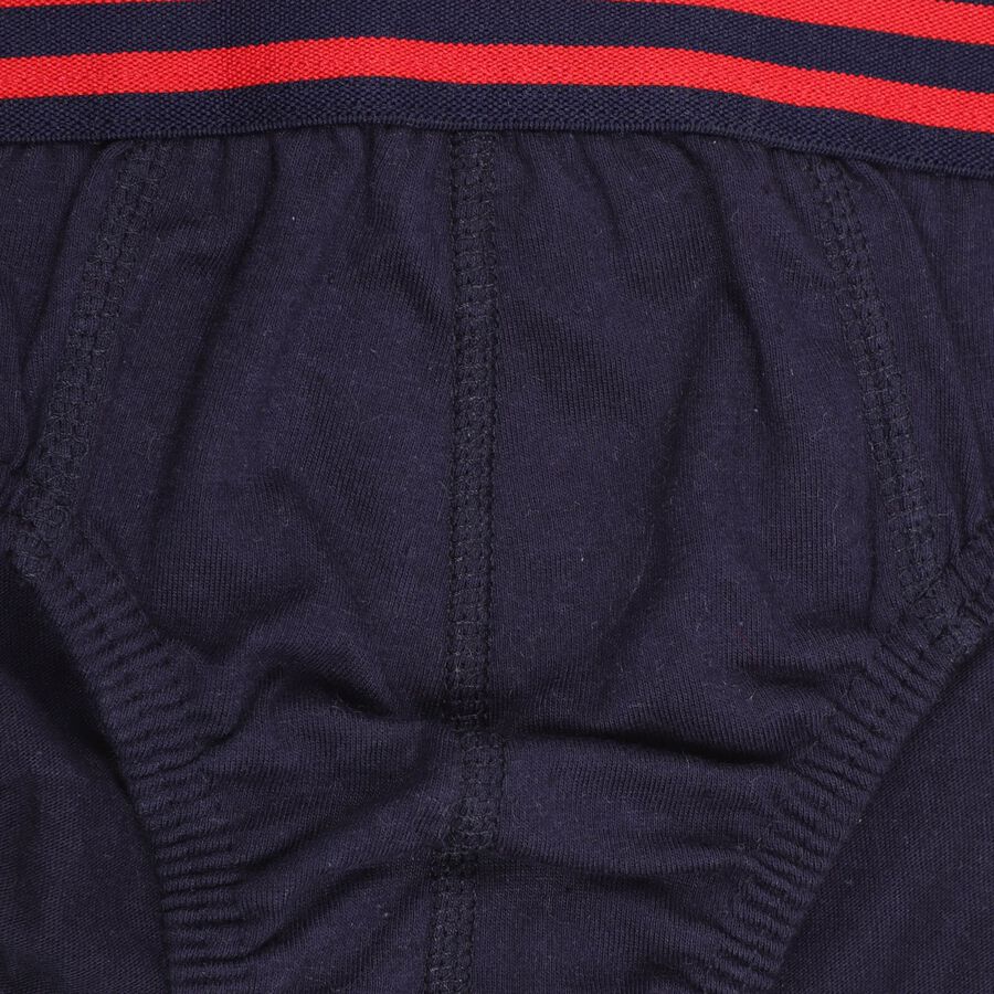 Boy's Cotton Briefs, Navy Blue, large image number null