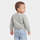 Infants' Light Blue Crew Neck Graphic Print Sweatshirt, Light Blue, small
