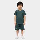 Boys' Knit Baba Suit, Teal Blue, small