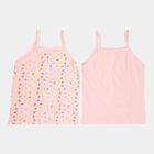 Girls Spaghetti Vest, गुलाबी, small image number null