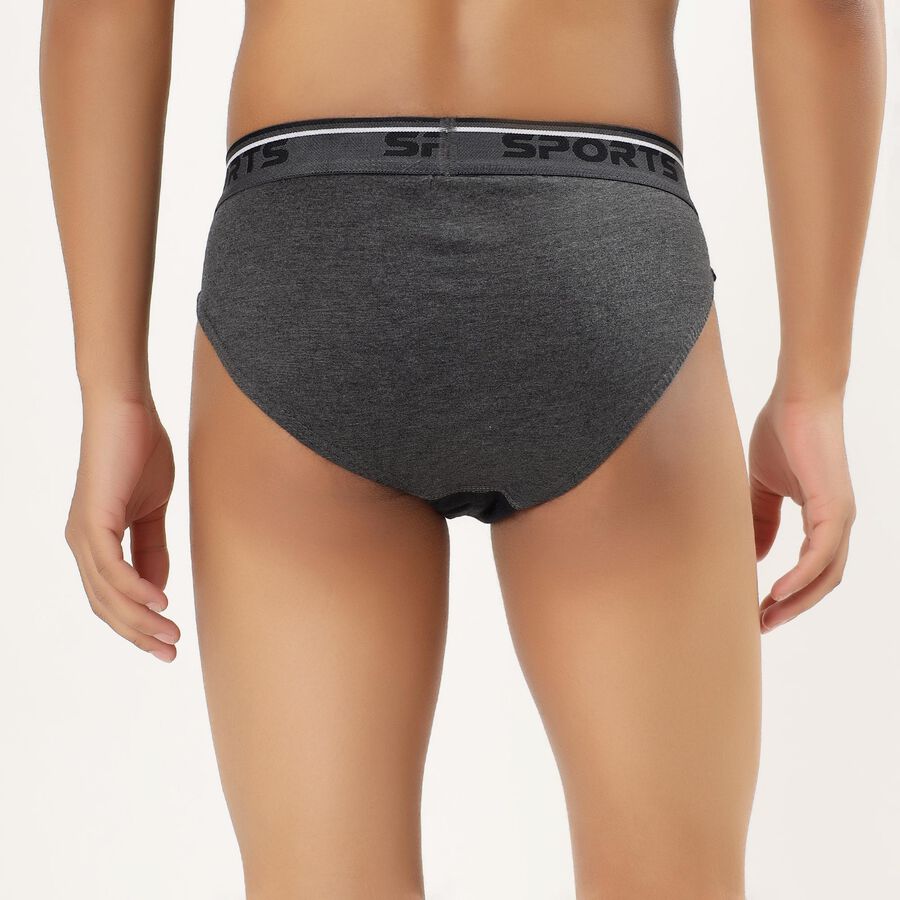 Men's V-Cut Briefs , Charcoal, large image number null