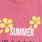 Girls Pink Cotton Round Neck Casual T-Shirt, गुलाबी, small image number null