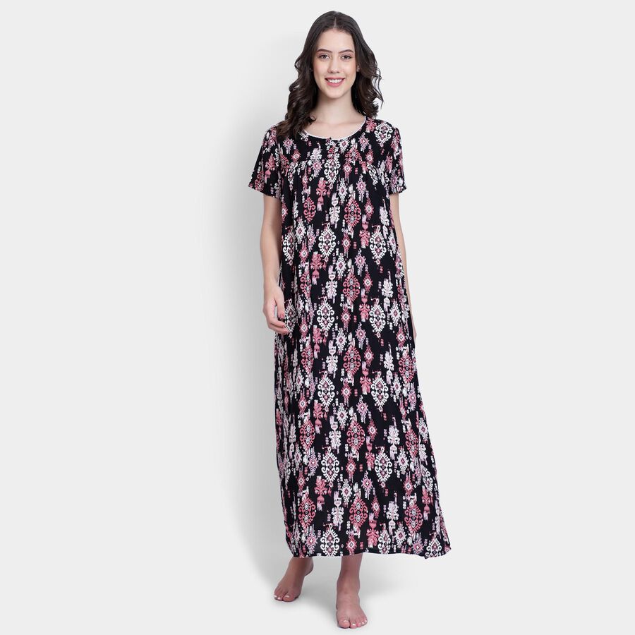 Ladies' Nighty , काला, large image number null