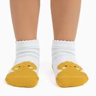 Infants Bright Yellow and White Regular Fit Printed Pack of 2 Socks, पीला, small image number null