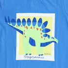 Boys Bright Sky Blue Cotton Round Neck Casual T-Shirt, Mid Blue, small image number null