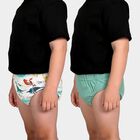 Boys' Mint Green Regular Fit Solid Briefs, Light Green, small