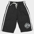 Boys' Charcoal Relaxed Fit Graphic Print Jamaican Shorts, Charcoal, small