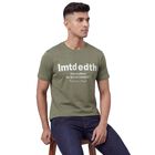 Men's Light Green Round Neck Graphic Printed T-Shirt, Light Green, small