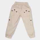 Boys' Light Beige Regular Fit Cargo Trousers, Off White, small image number null
