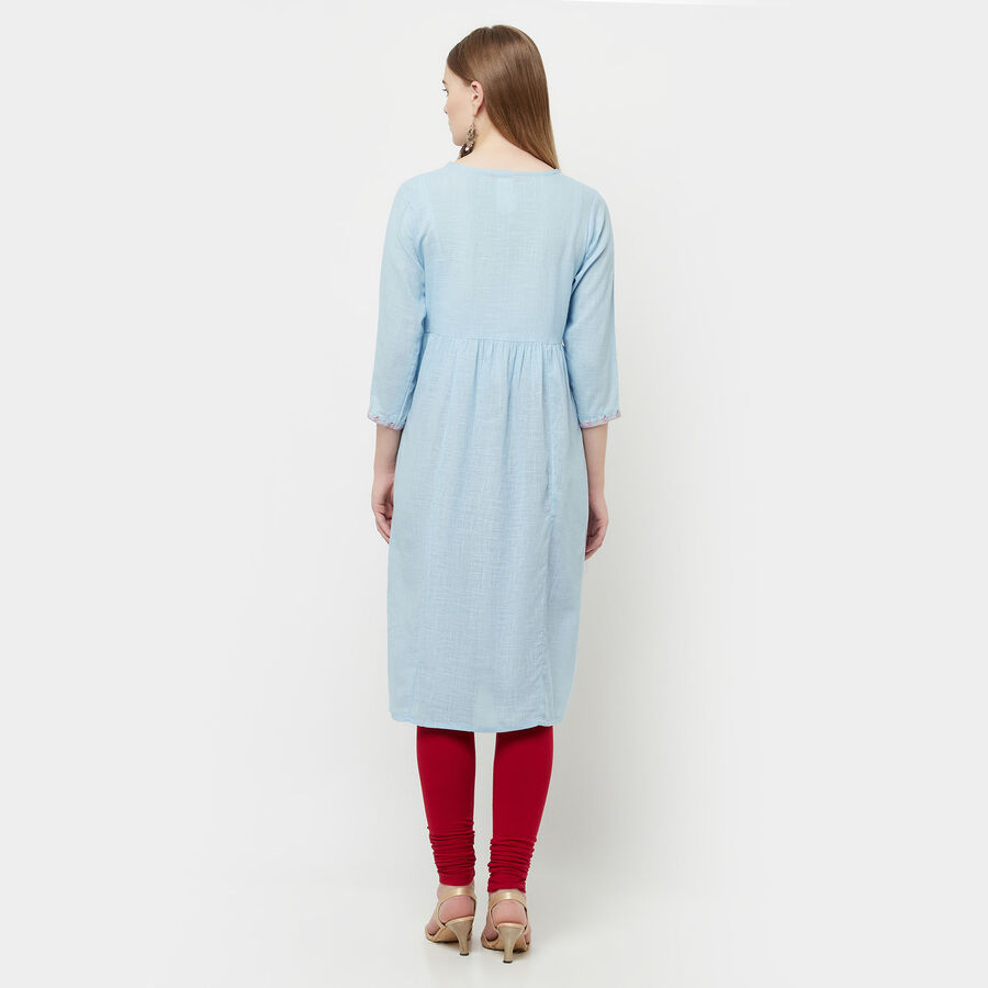 Cotton Flared Kurta, Light Blue, large image number null