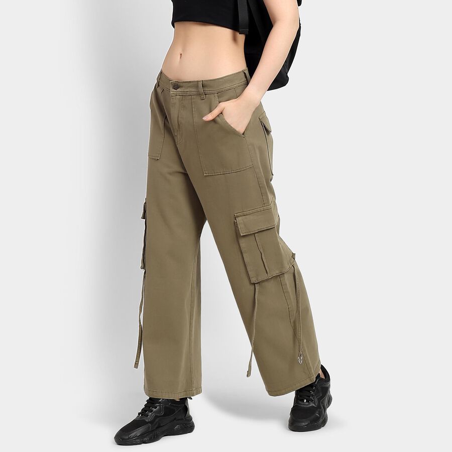 Ladies' 100% Cotton Jeans , ओलिव, large image number null
