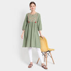 3/4Th Sleeves Empire Line Kurta, Light Green, small image number null