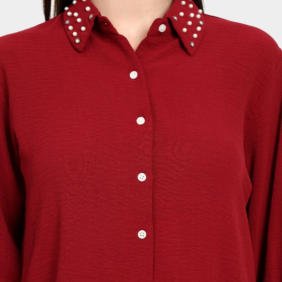 Ladies' Shirt, Maroon, large image number null