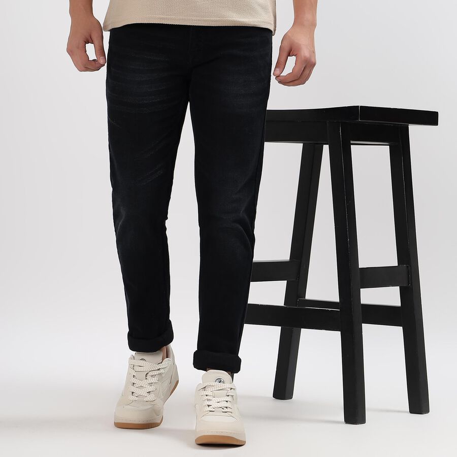 Men's Skinny Jeans, Black, large image number null