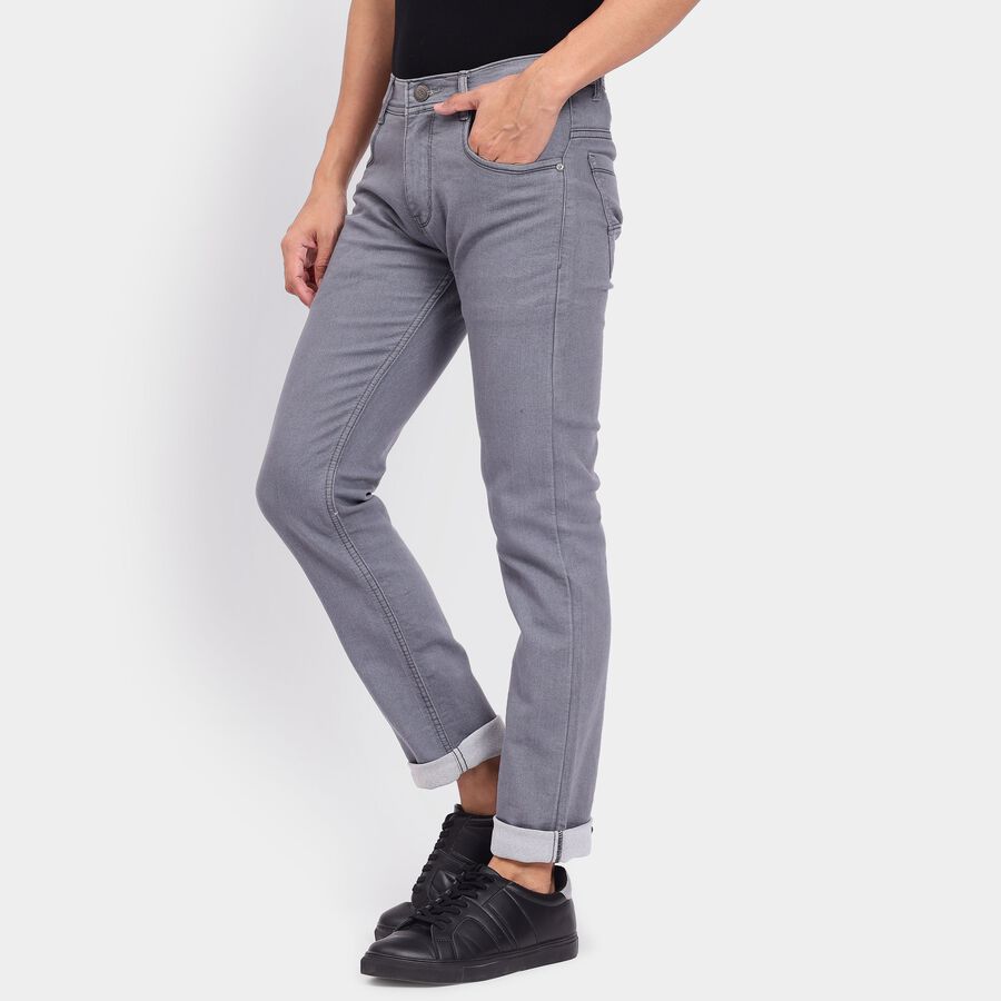 Men's Slim Fit Jeans, Light Grey, large image number null