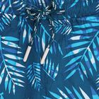 Boys' Vibrant Tropical Blue Cotton Elastic Waist Bermuda Shorts, नेवी ब्लू, small image number null