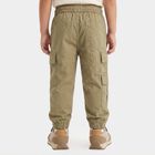 Boys Olive Green Regular Fit Cargo Trousers, Olive, small