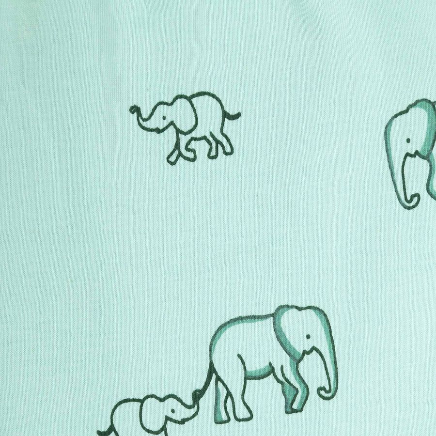 Infants Cotton Printed Night Suit, Light Green, large image number null