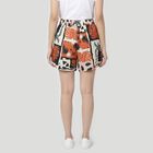Women's Beige Regular Fit Printed Shorts, Beige, small