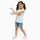 Girls' 100% Cotton T-Shirt, हल्का हरा, small image number null