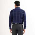Men's Deep Midnight Navy Blue Full Sleeve Classic Formal Shirt, Navy Blue, small image number null