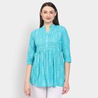Ladies' 100% Cotton Kurta, टील ब्लू, small image number null