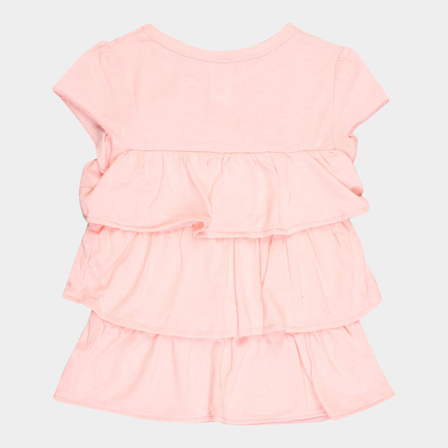 Girls Solid T-Shirt, Light Pink, large image number null