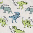 Boys' Off White Cotton Round Neck Dinosaur Printed Baba Suit, Off White, small image number null