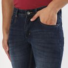 Men's Dark Blue Skinny Fit Stretchable Jeans, Dark Blue, small image number null