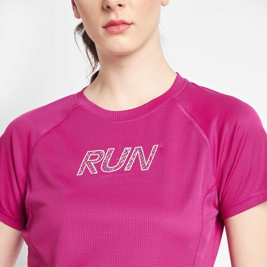 Round Neck T-Shirt, गुलाबी, large image number null