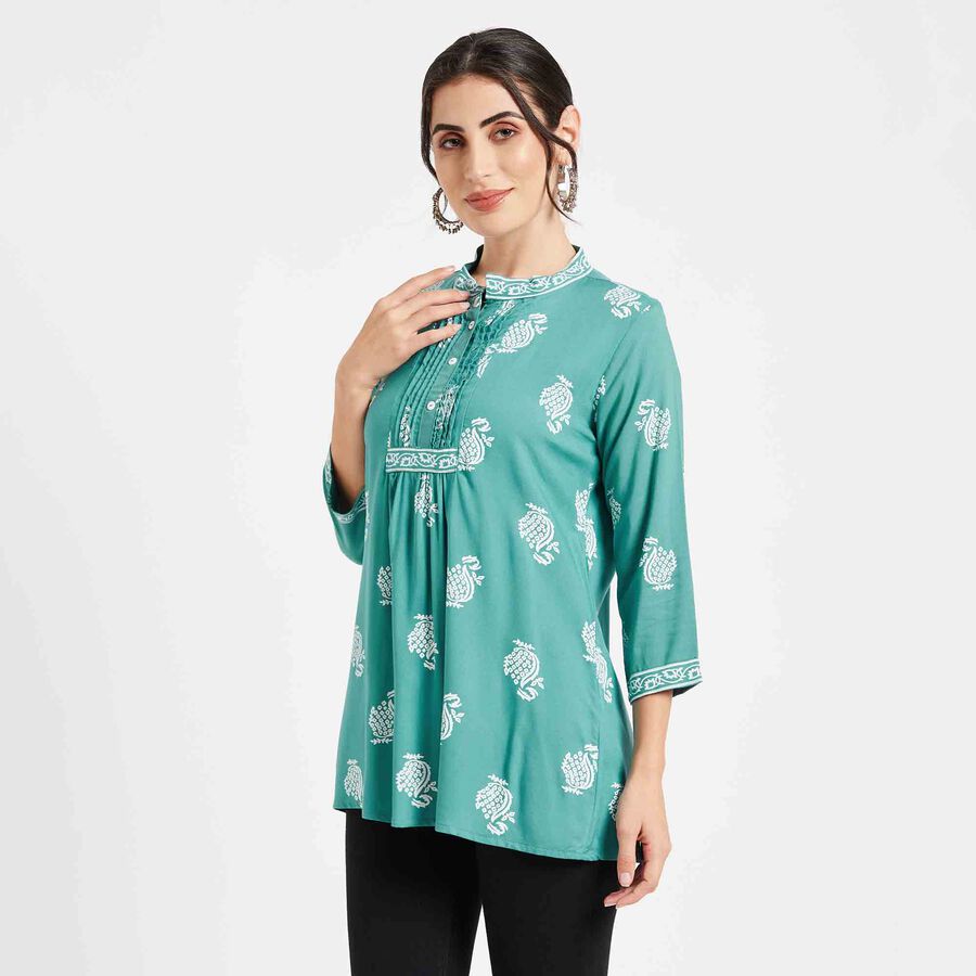 Printed Kurta, Light Green, large image number null