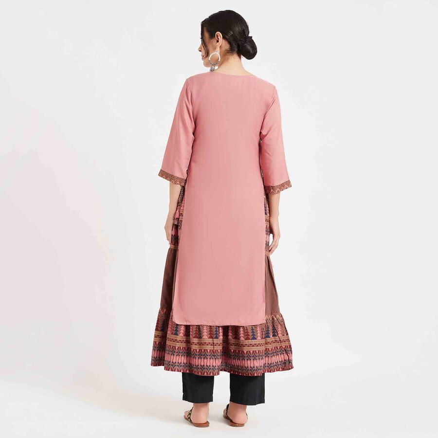 Embroidered Kurta, Peach, large image number null