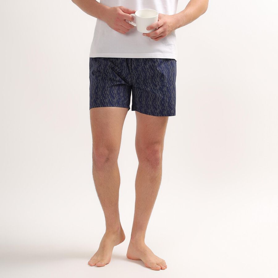 Men's 100% Cotton Boxers, नेवी ब्लू, large image number null