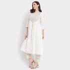 Ladies' 100% Cotton Kurta , ऑफ व्हाइट, small image number null