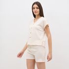 Women's Eggshell White Self Design Ethnic Set, सफ़ेद, small image number null