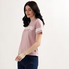 Ladies' 100% Cotton Round Neck T-Shirt, गुलाबी, small image number null