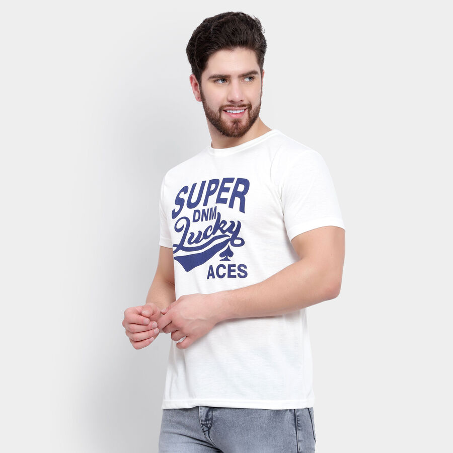 Round Neck T-Shirt, White, large image number null