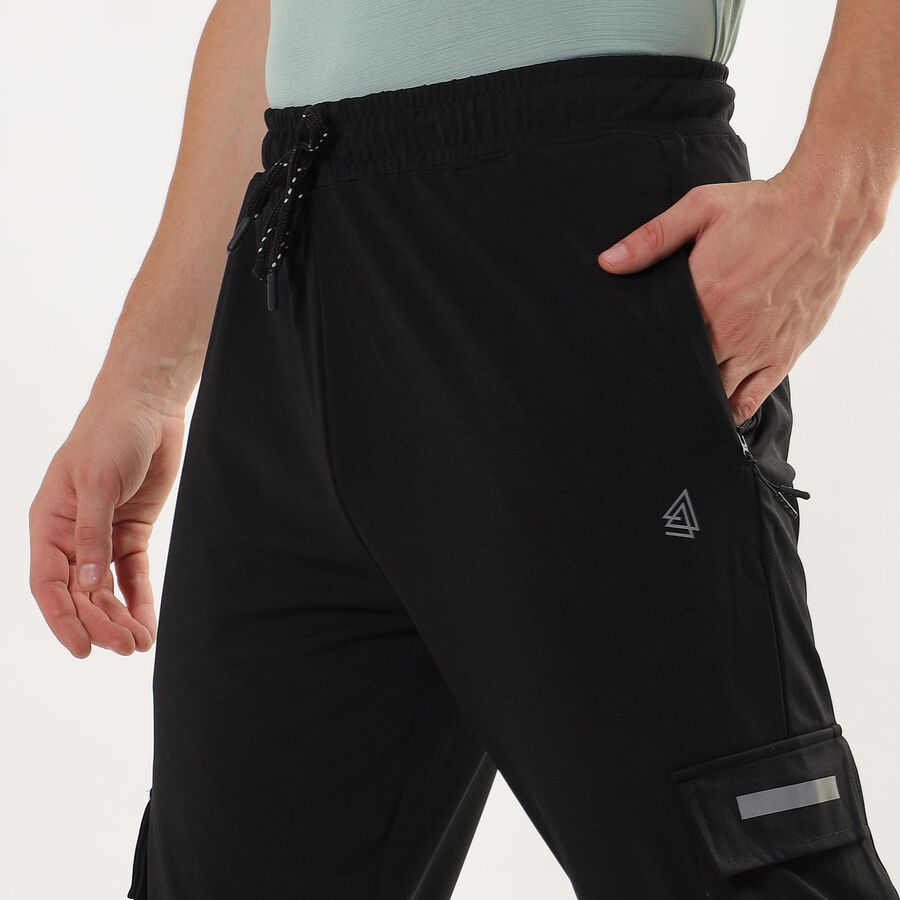 Men's Cargo Track Pants , काला, large image number null