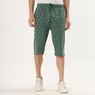 Men's Deep Forest Green Regular Fit Anchor Print Jamaican Shorts, Light Green, small image number null