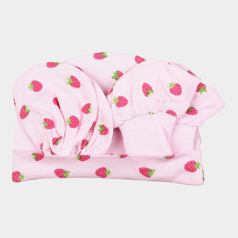 Infants Cotton Printed Baby Gift Set, Pink, large image number null