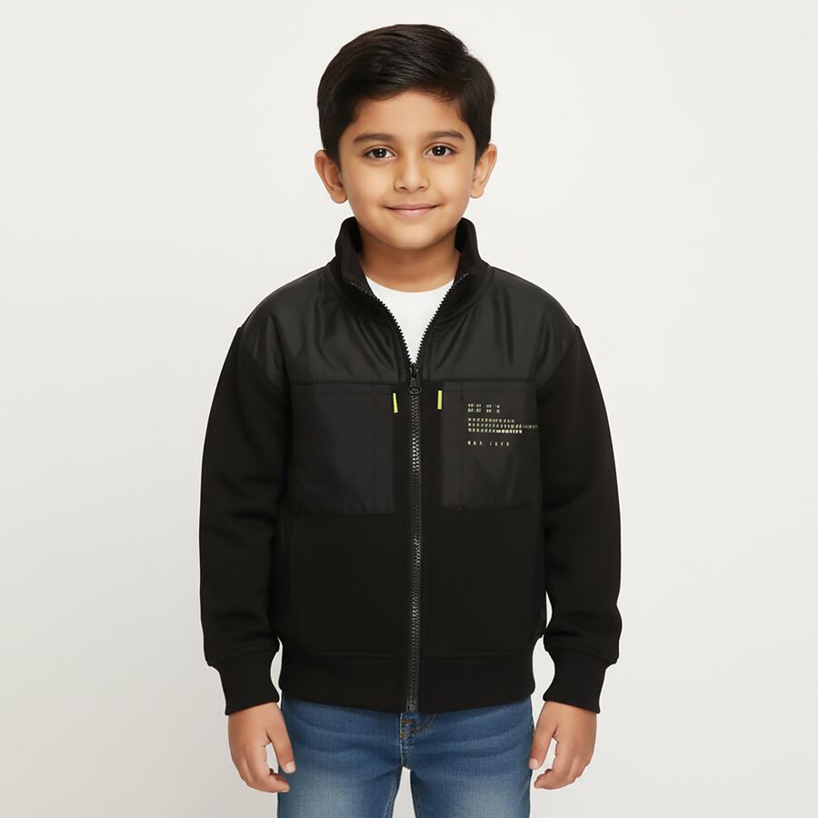 Boys' Sweatshirt, काला, large image number null