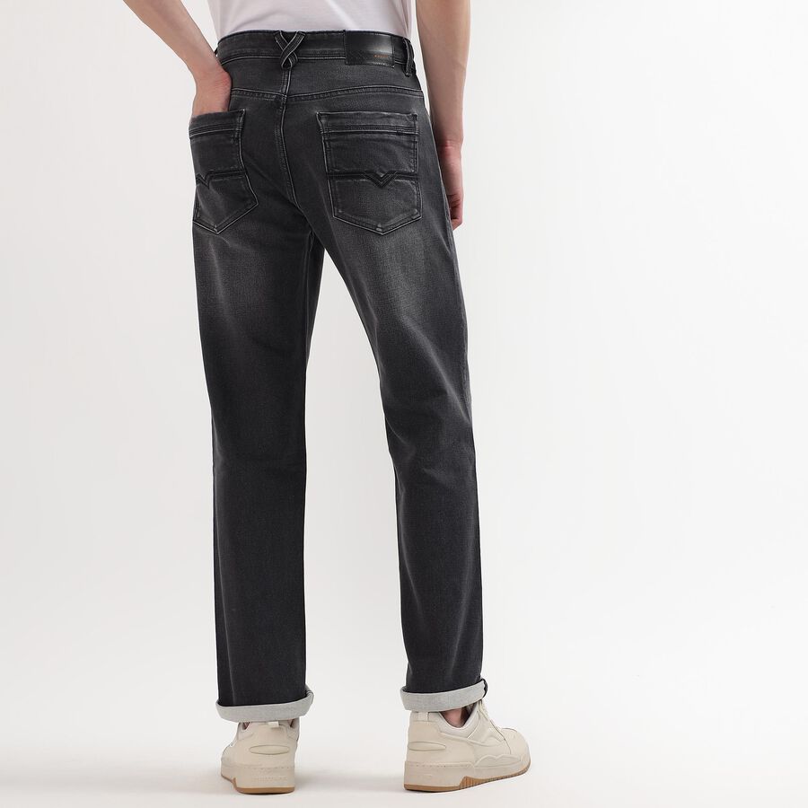 Men's Denim Skinny Jeans, Dark Grey, large image number null