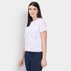 Ladies' Round Neck T-Shirt , White, small