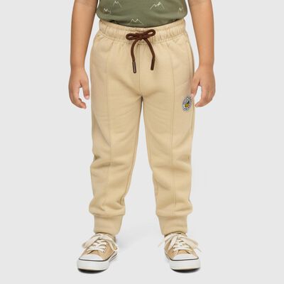 Boys' Light Beige Elastic Waist Pyjama
