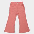 Girls Pink Wide Leg Textured Trousers, Pink, small