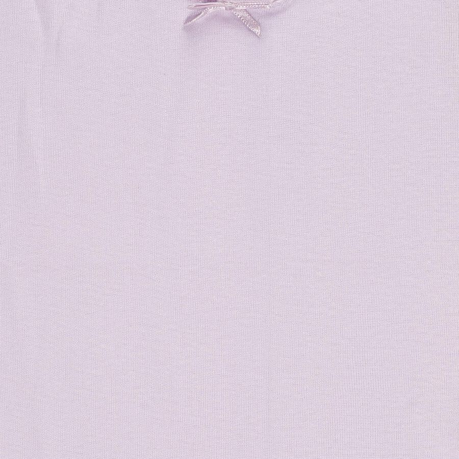 Girls' Soft Lavender Cotton Round Neck Sleeveless Vest, लाइलेक, large image number null