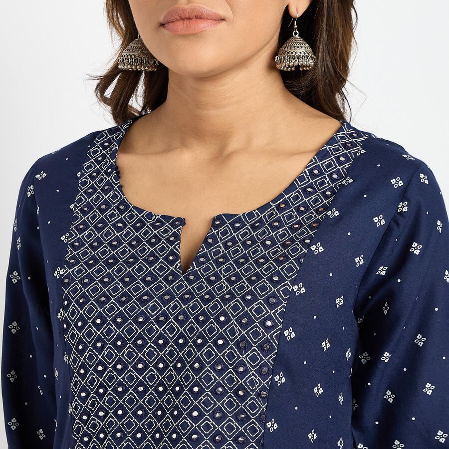 Ladies' Kurta, Navy Blue, large image number null