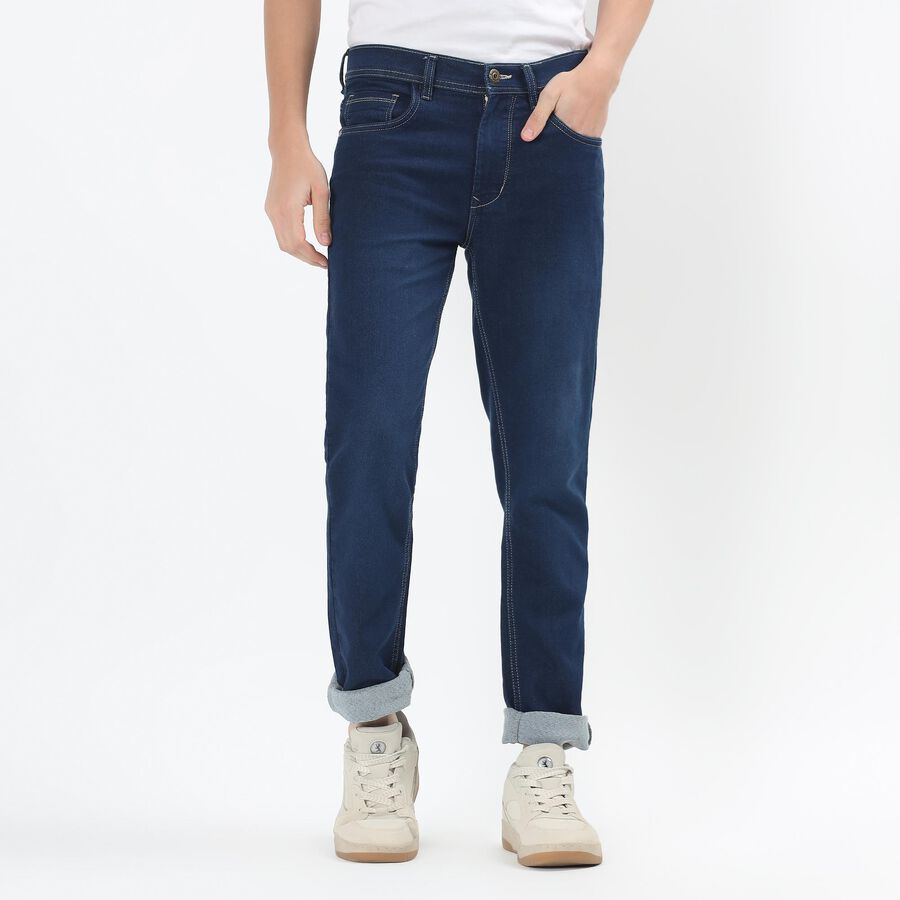 Men's Dark Indigo Slim Fit Jeans, Dark Blue, large