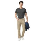 Men's Beige Slim Fit Classic Jeans, Beige, small