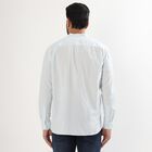 Men's Light Powder Blue Cotton Mandarin Collar Casual Shirt, हल्का नीला, small
